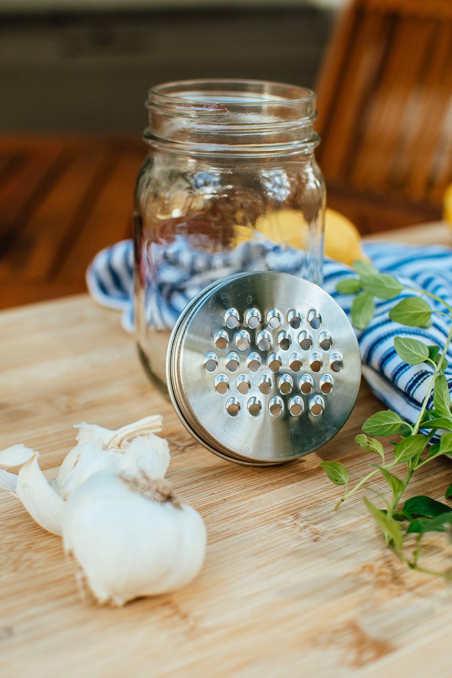 Stainless Steel Mason Jar Grater Lid