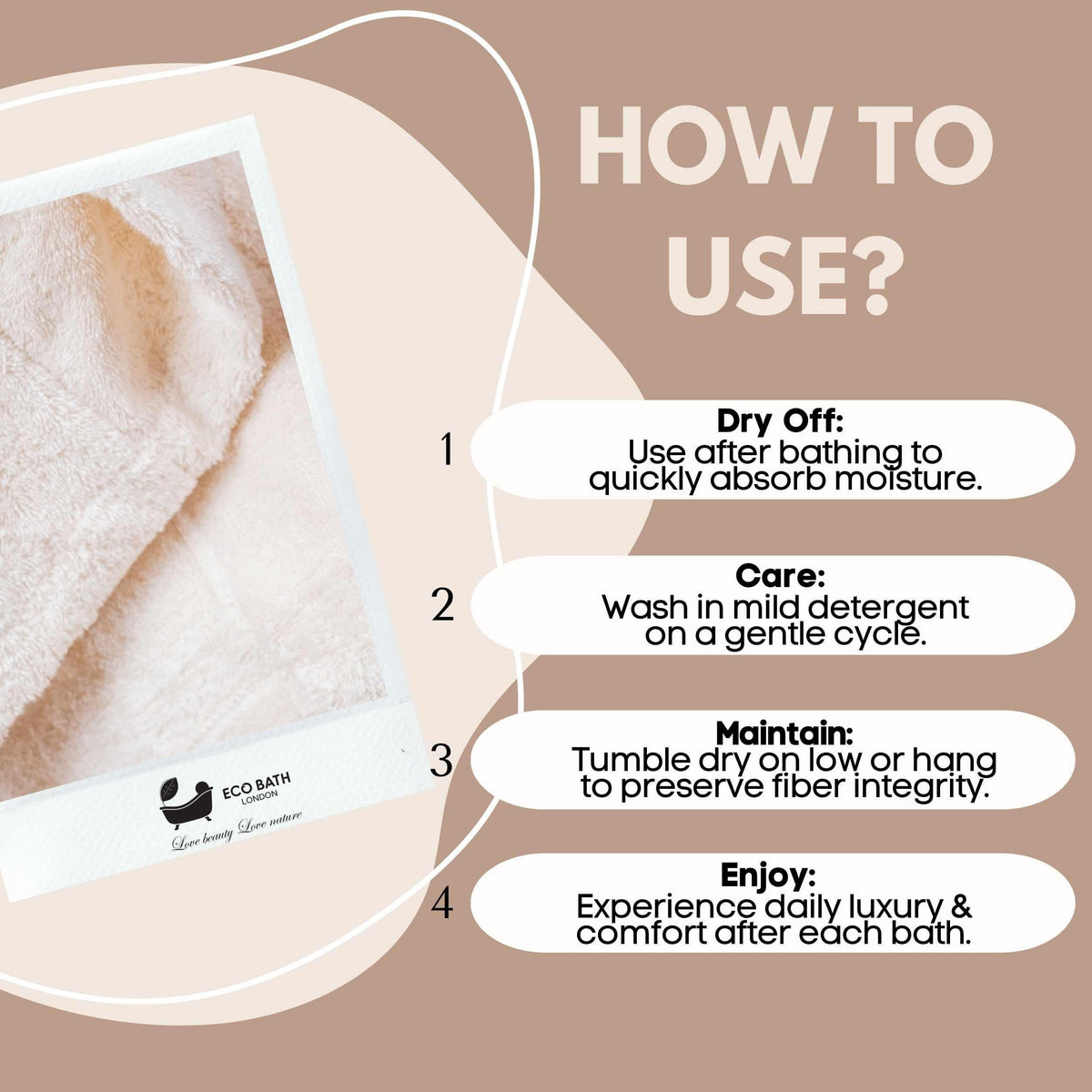 GOTS Certified Organic Cotton Bath Towel