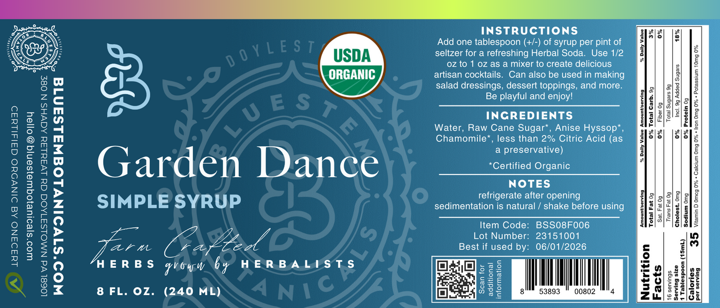 Garden Dance Simple Syrup