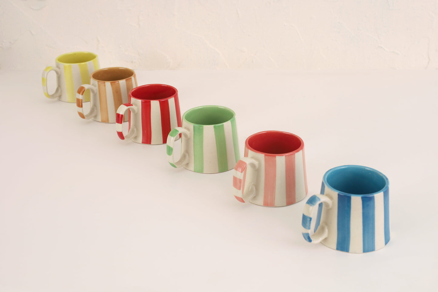 Ceramic Blue Stripe Coffee cup- 220ml (SET OF 4)