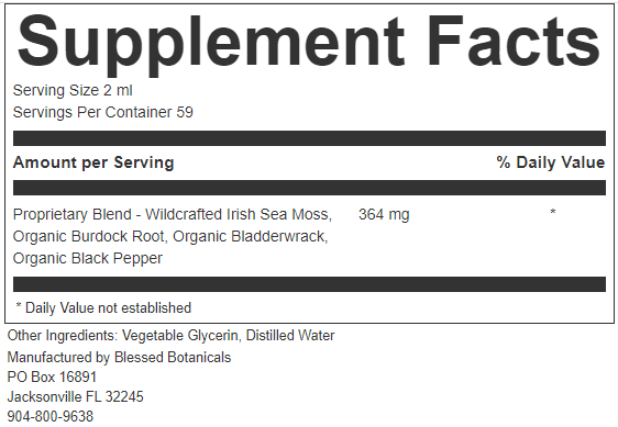 Wildcrafted Irish Sea Moss Glycerite