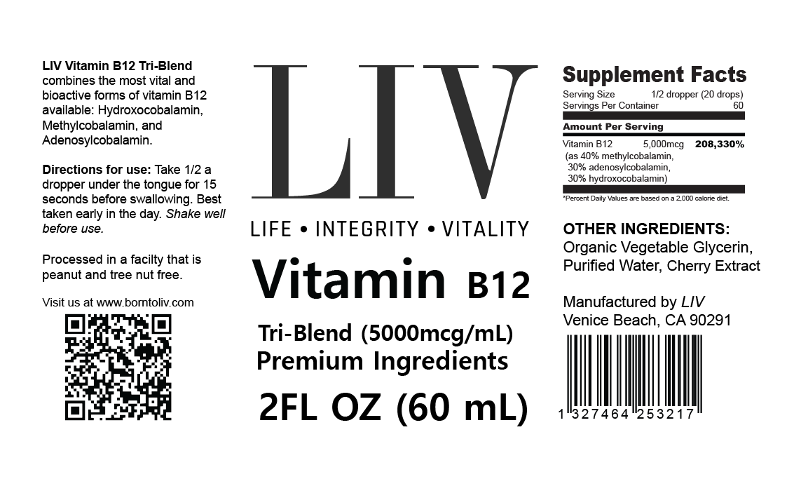 Vitamin B12 Tri-Blend Liquid Energy Booster