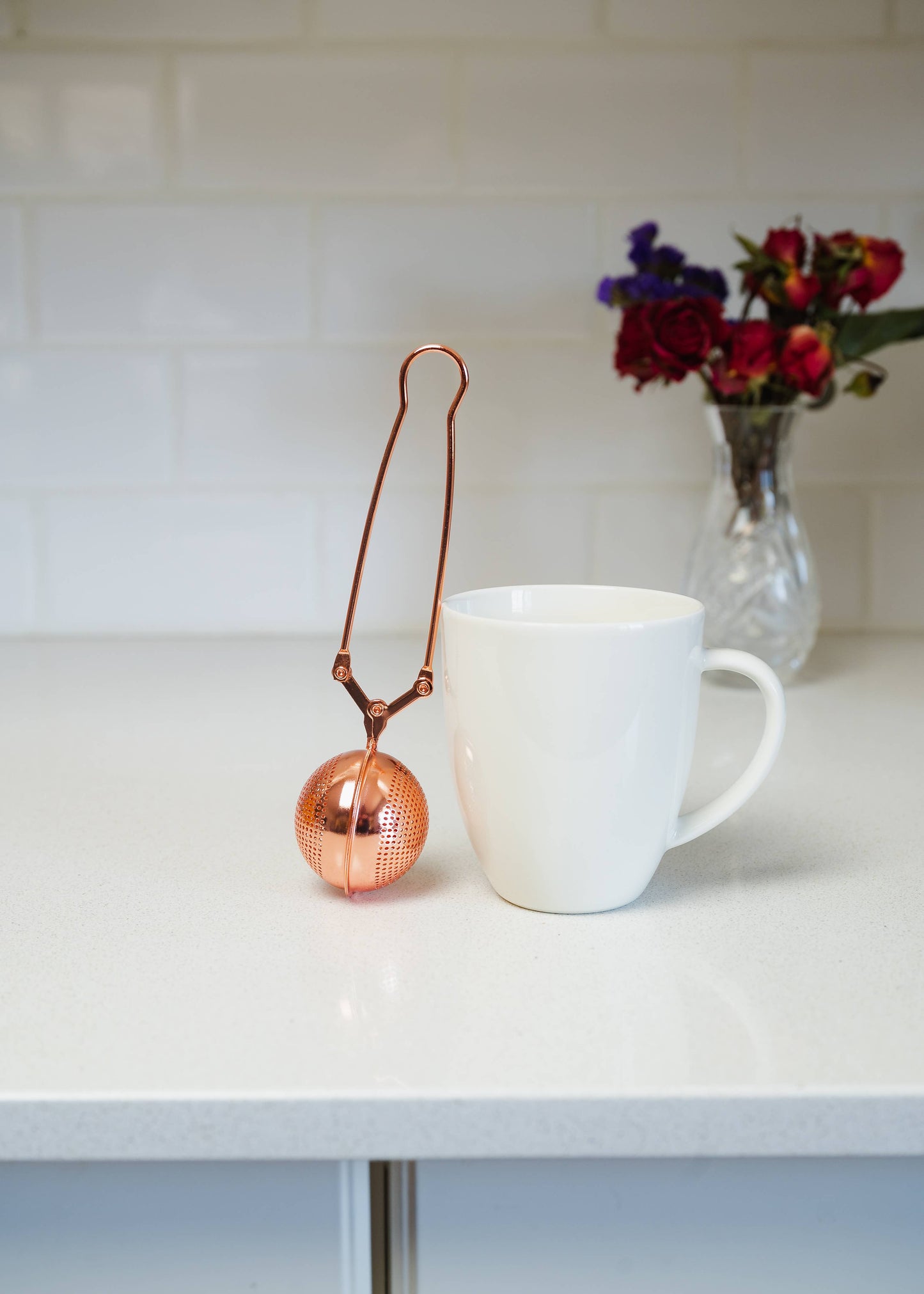 Stainless Steel Loose-Leaf Tea Strainer – Silver