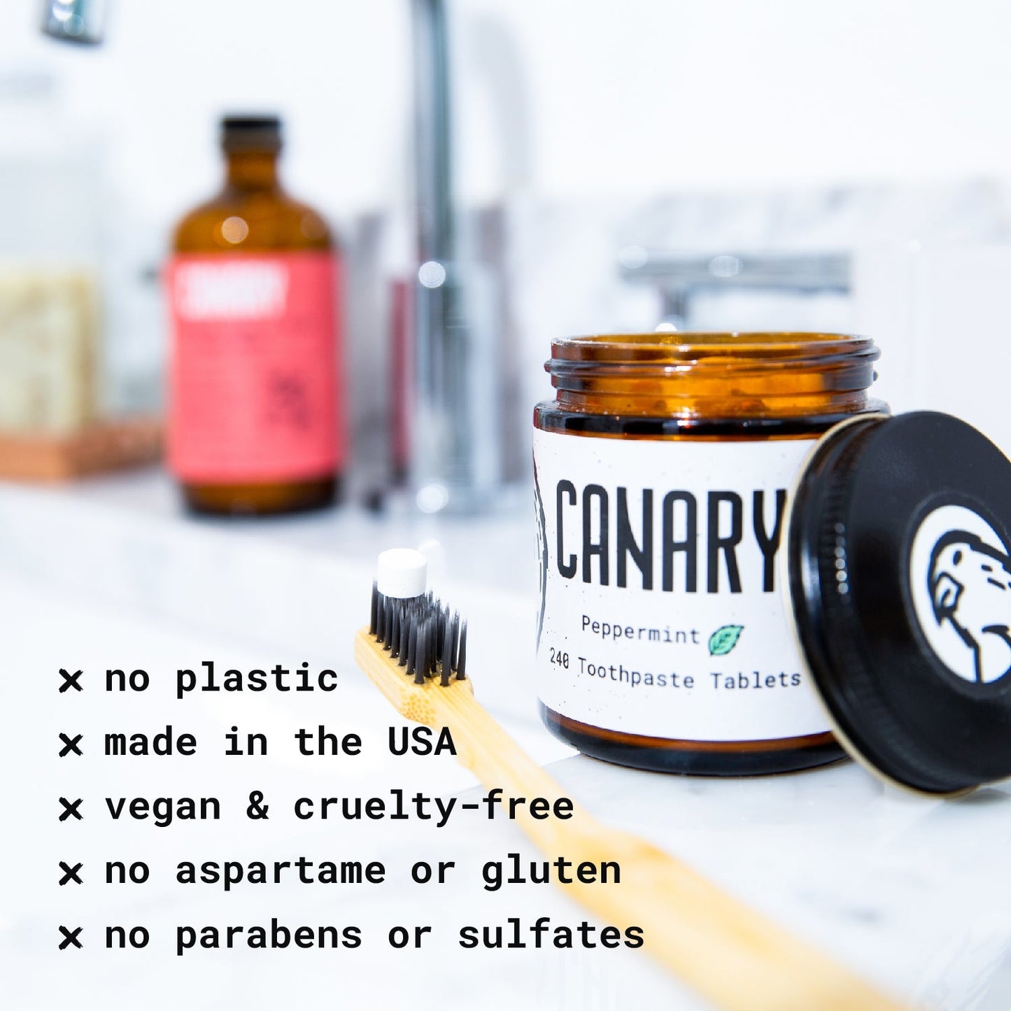 4 Pack Sampler of Canary Toothpaste Tablets