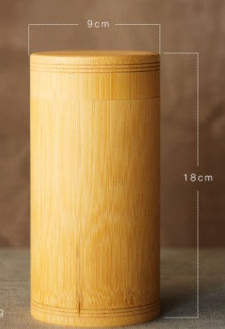 Bamboo storage jars with air-tight lids