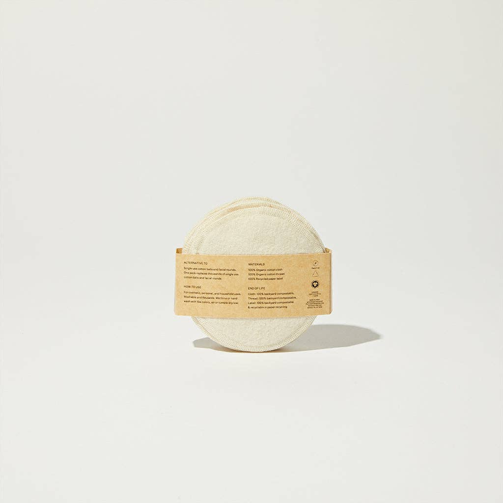 Reusable Organic Cotton Rounds (Set with Finger Pocket)