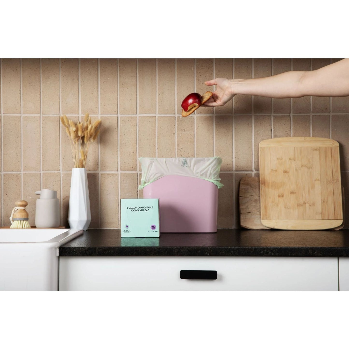 Compostable Kitchen Garbage Bags – 13 Gallon & 3 Gallon