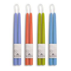 Summer Beeswax Taper Candle Bundle - Apricot, Pistachio, Lilac & Sky Blue