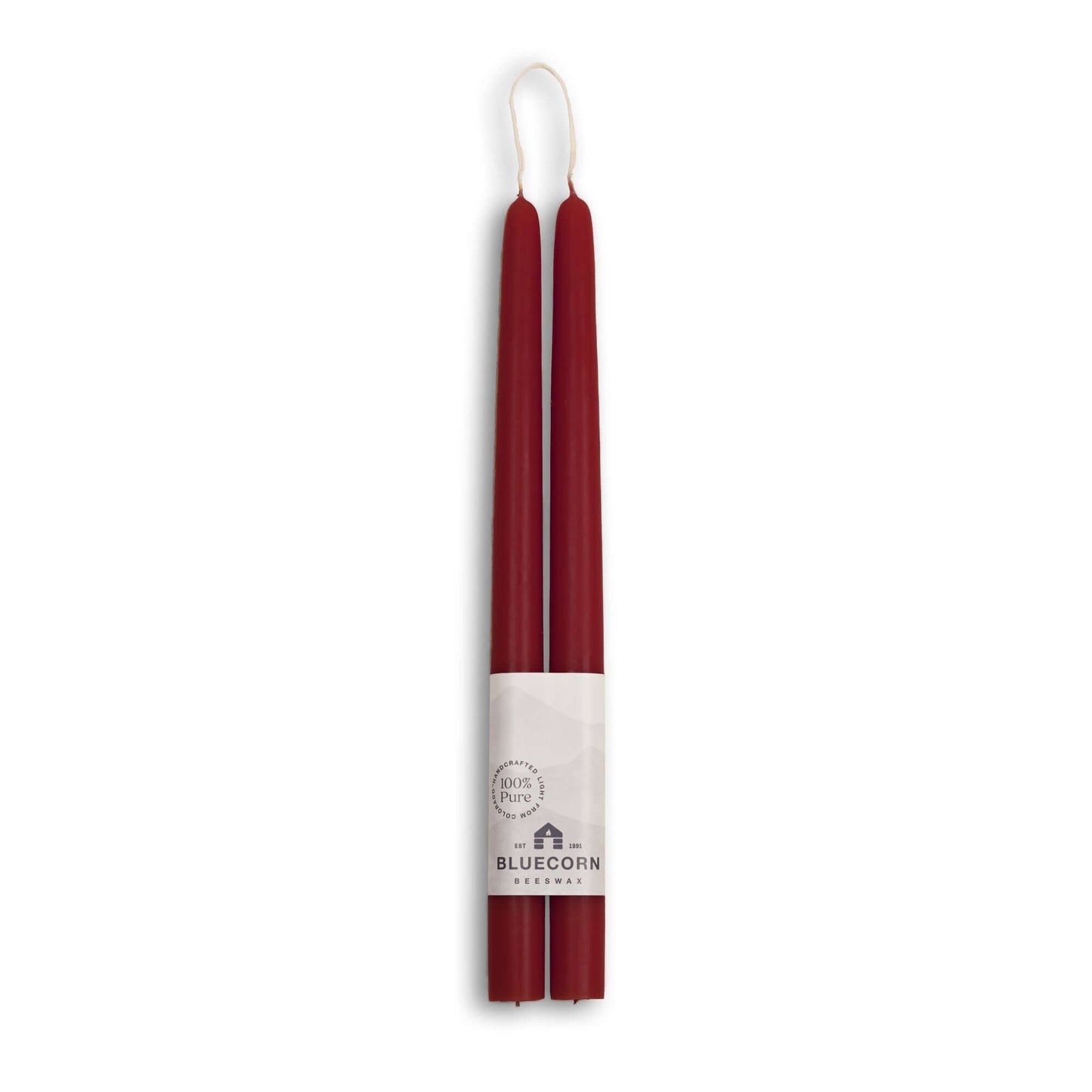 Hand-Dipped Beeswax Taper Candles - 1 Pair
