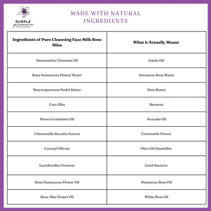 Natural Cleansing Face Milk – Rose Bliss – Hydrating & Refreshing for Everyday Use