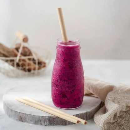Reusable Bamboo Straws Set of 12