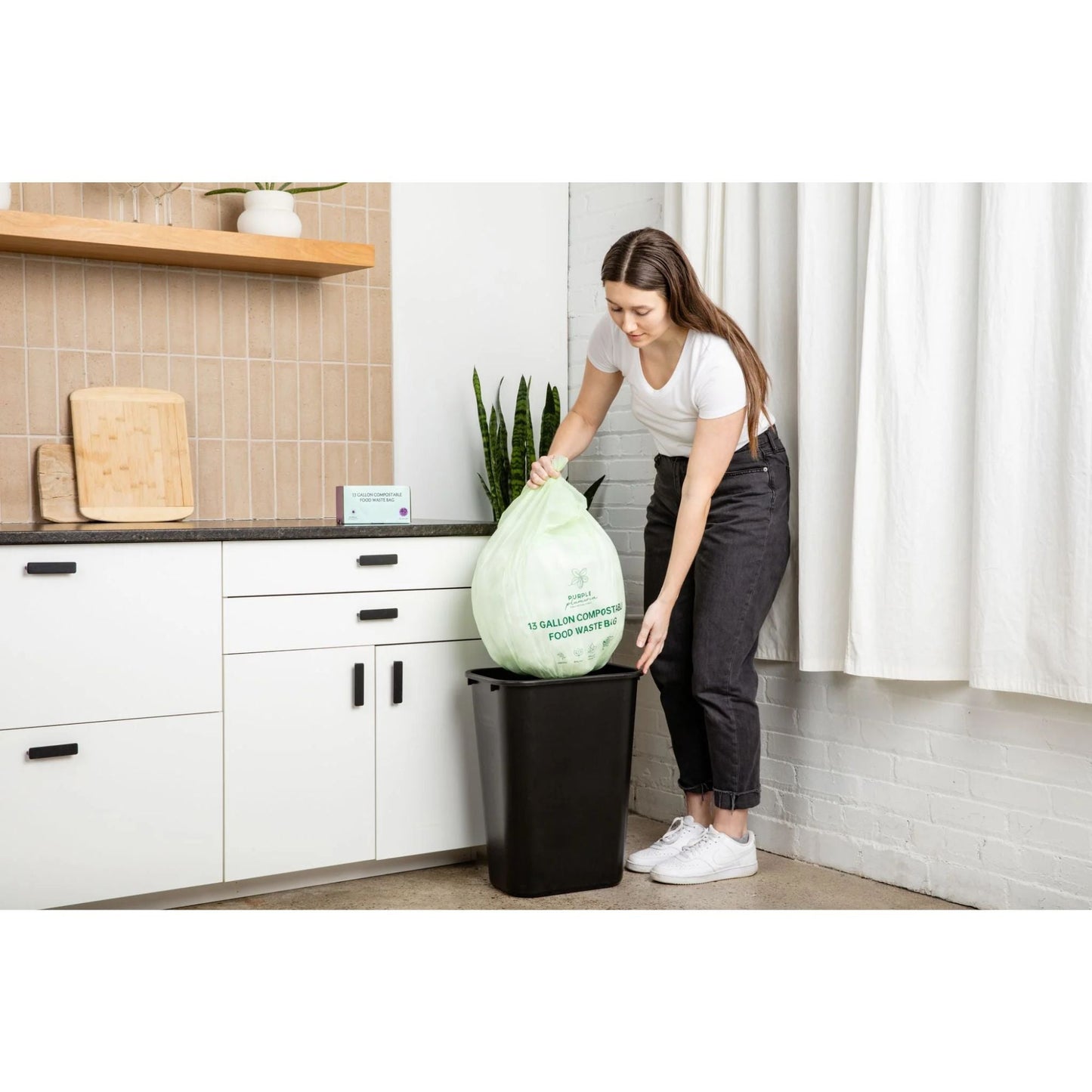 Compostable Kitchen Garbage Bags – 13 Gallon & 3 Gallon