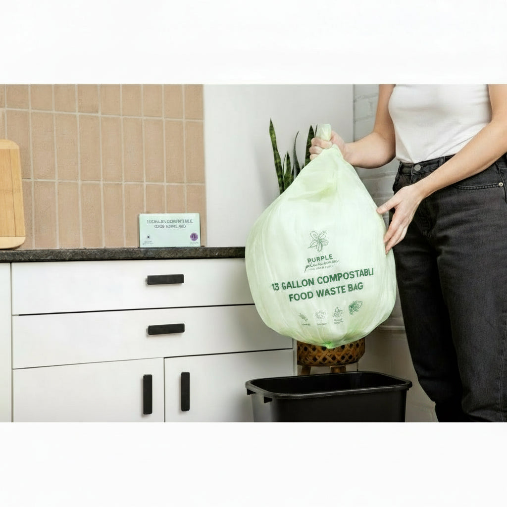 Compostable Kitchen Garbage Bags – 13 Gallon & 3 Gallon