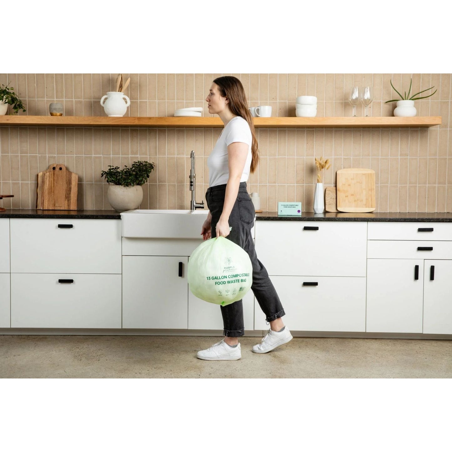 Compostable Kitchen Garbage Bags – 13 Gallon & 3 Gallon