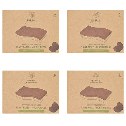 Compostable Dish Sponges: Plastic-Free & Eco-Friendly. Cellulose & Coconut fiber