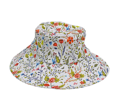 Cotton Bucket Sun Hat in Garden of Paradise
