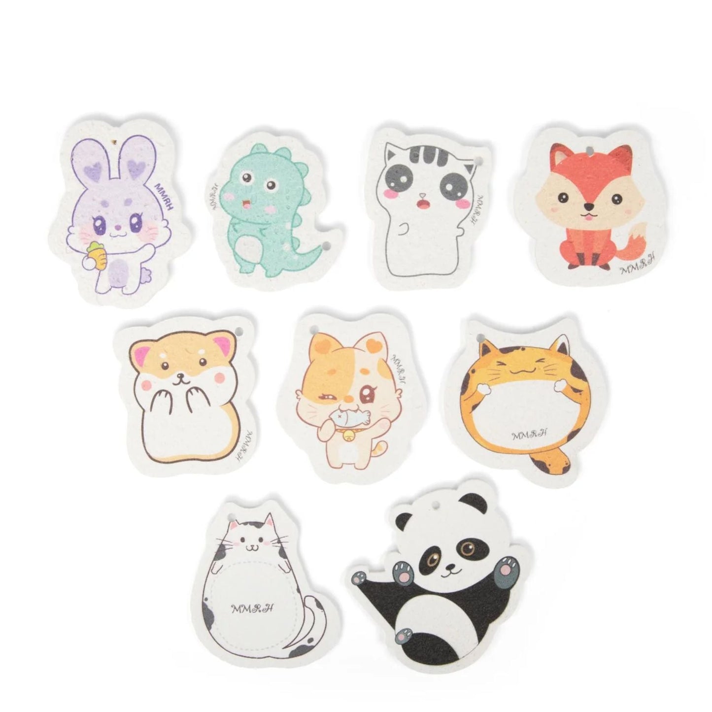 Natural Kid Bath Sponges – Eco-Friendly & Compostable –  3 Fun Animal Shapes
