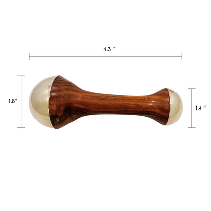 Dual-Dome Kansa Wand: Ayurvedic Tool for Detoxification
