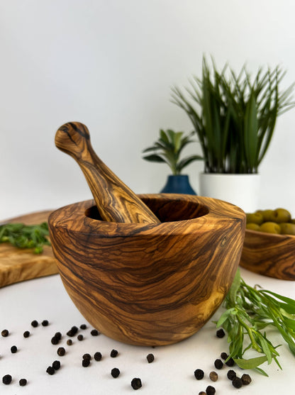 Olive Wood Mortar & Pestle