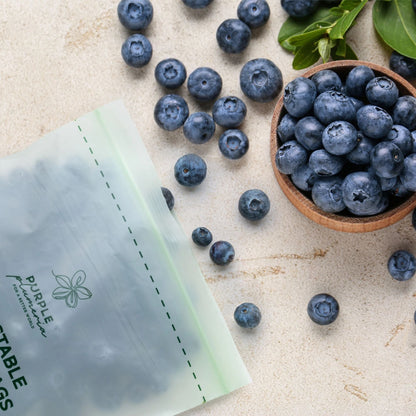 Compostable Zipper Storage Bags. Snack, Sandwich, Quart & Gallon Size