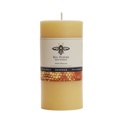 100% Pure Beeswax Pillar Candles (Multiple Colors)