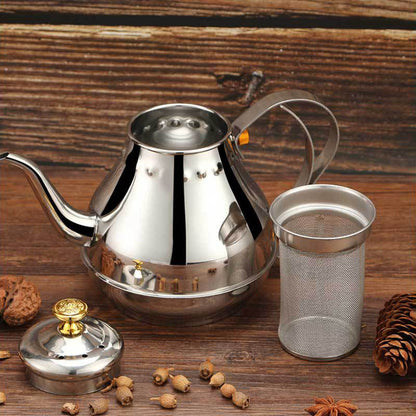 Stainless Steel Tea Pot with Tea Strainer