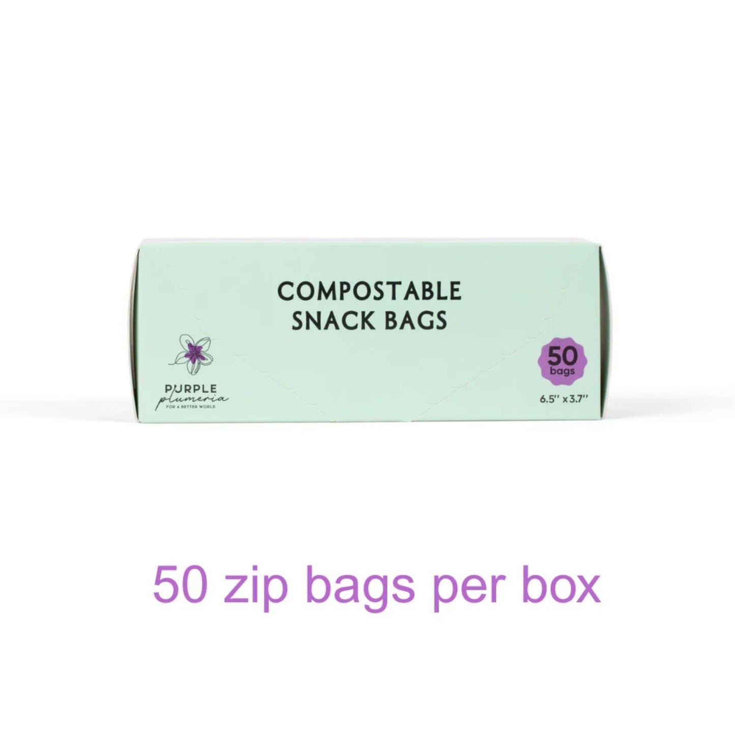 Compostable Zipper Storage Bags. Snack, Sandwich, Quart & Gallon Size