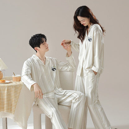 Pure cotton pajamas: Men and women's sizes