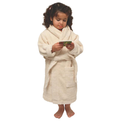 GOTS Certified Organic Cotton Kids Robe - Hooded Bathrobe