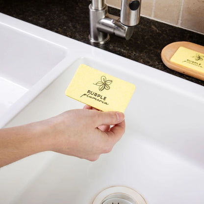 Compostable Dish Sponges: Plastic-Free & Eco-Friendly. Cellulose & Coconut fiber