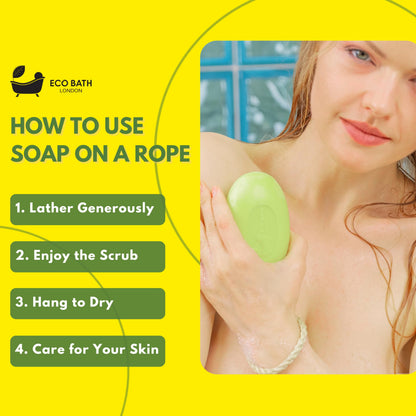 Soap on a Rope 7.76 oz (220 g) - Handmade Natural Bar Soap