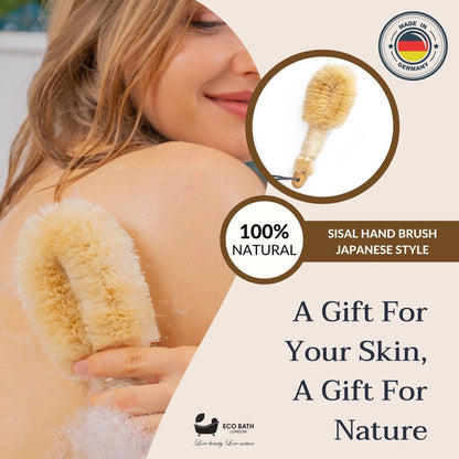 Natural Sisal Japanese Spa Brush - Exfoliating Body Brush