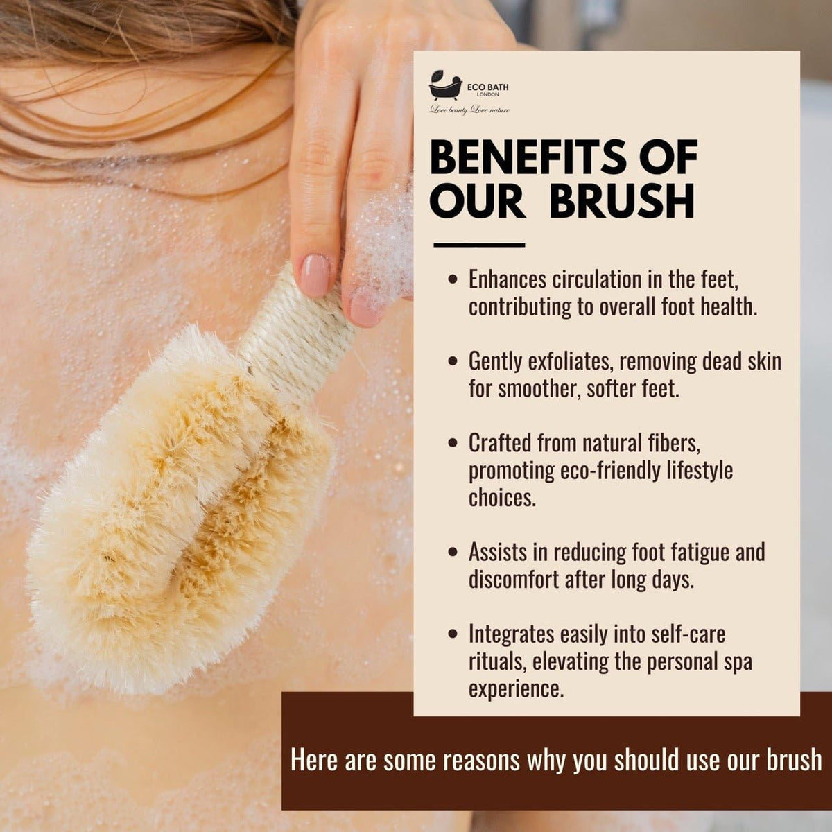 Natural Sisal Japanese Spa Brush - Exfoliating Body Brush