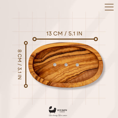 Natural Wood Soap Dish - Handcrafted Bathroom Accessory