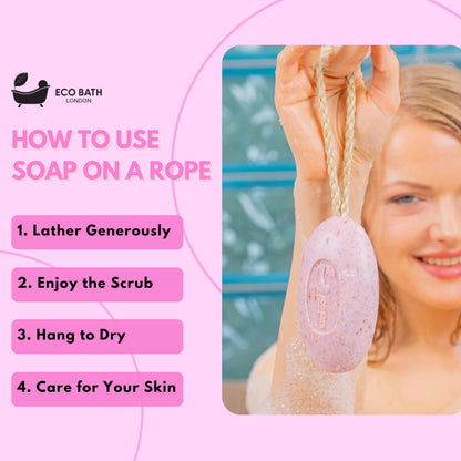Soap on a Rope 7.76 oz (220 g) - Handmade Natural Bar Soap