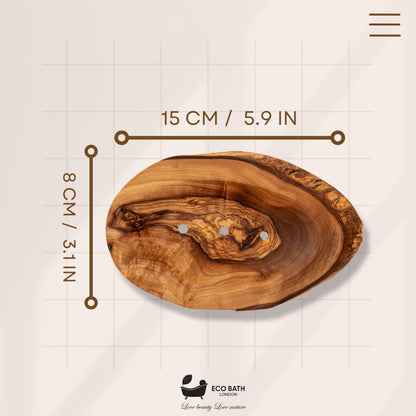 Natural Wood Soap Dish - Handcrafted Bathroom Accessory