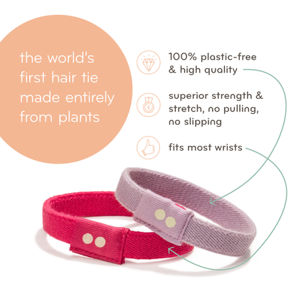 Plastic-free Flat Hair Ties - Classics