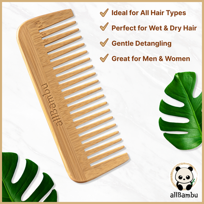 Bamboo Wide Tooth Comb