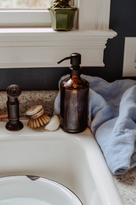 Bottle Pump Top Matte Black (Glass Jar not Included)