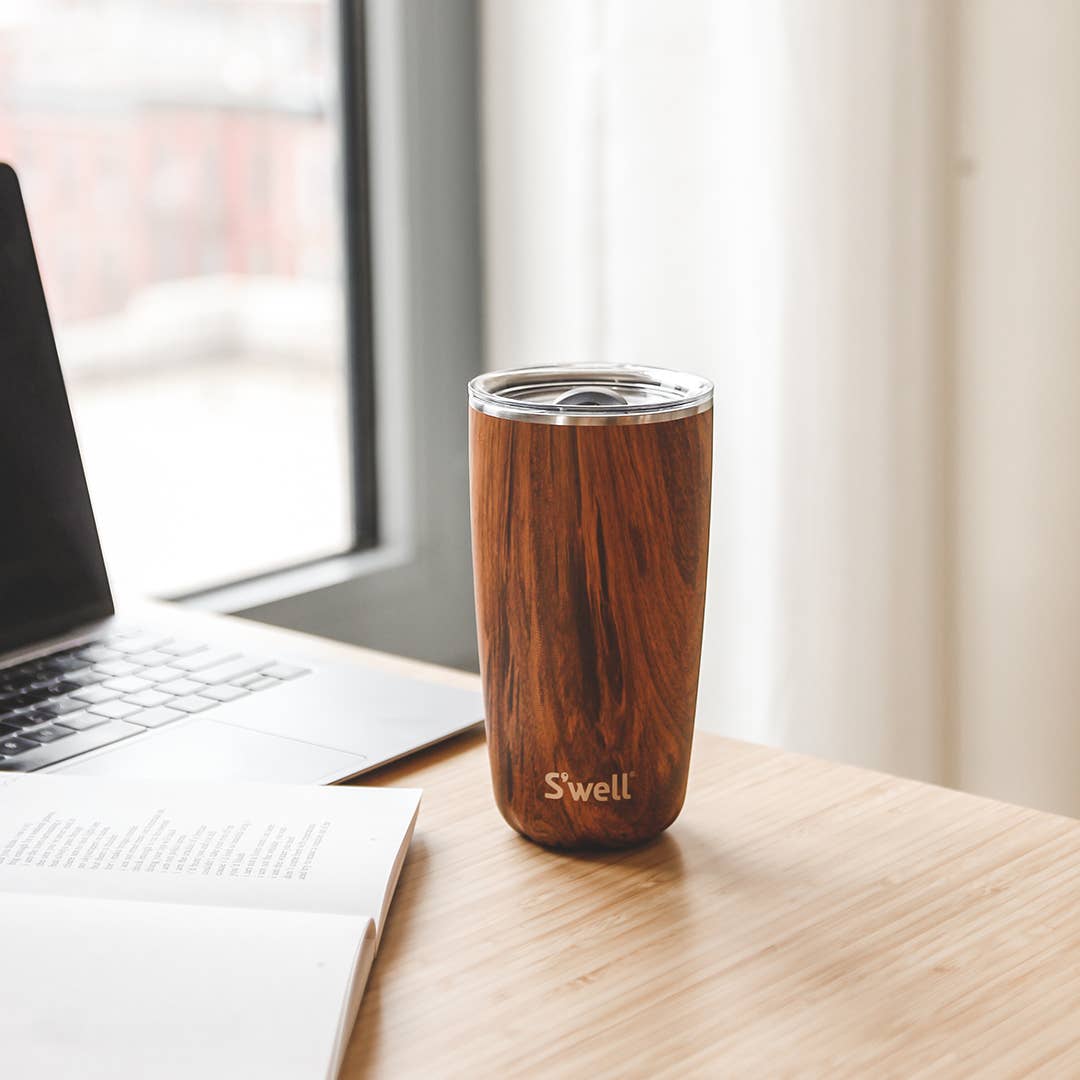 18oz Stainless Steel Tumbler with Lid – Teakwood