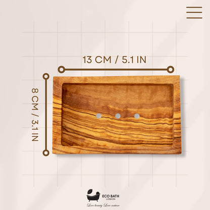 Natural Wood Soap Dish - Handcrafted Bathroom Accessory