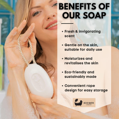 Soap on a Rope 7.76 oz (220 g) - Handmade Natural Bar Soap