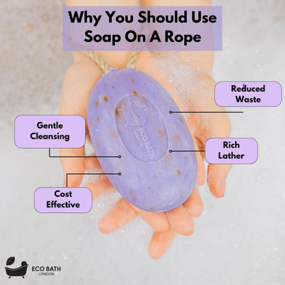 Soap on a Rope 7.76 oz (220 g) - Handmade Natural Bar Soap