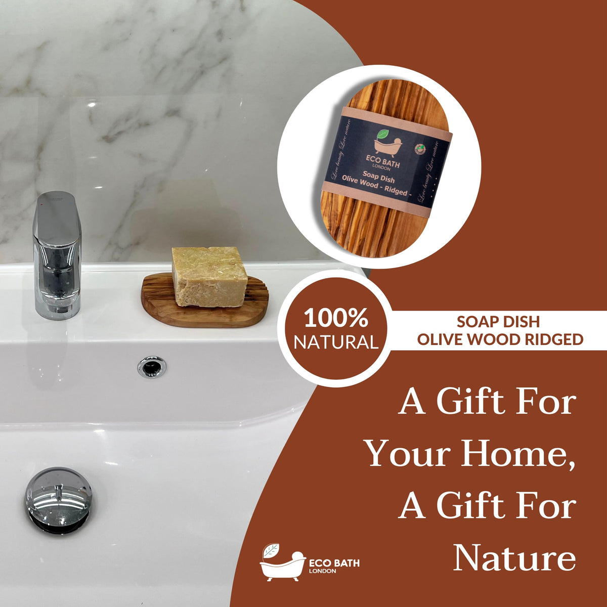 Natural Wood Soap Dish - Handcrafted Bathroom Accessory