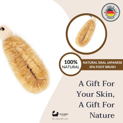 Natural Sisal Japanese Spa Brush - Exfoliating Body Brush