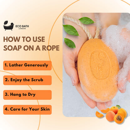 Soap on a Rope 7.76 oz (220 g) - Handmade Natural Bar Soap