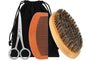 Beard Grooming Kit:  Brush, Comb & Scissors Set
