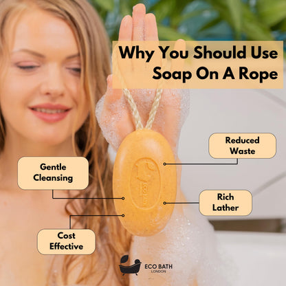 Soap on a Rope 7.76 oz (220 g) - Handmade Natural Bar Soap