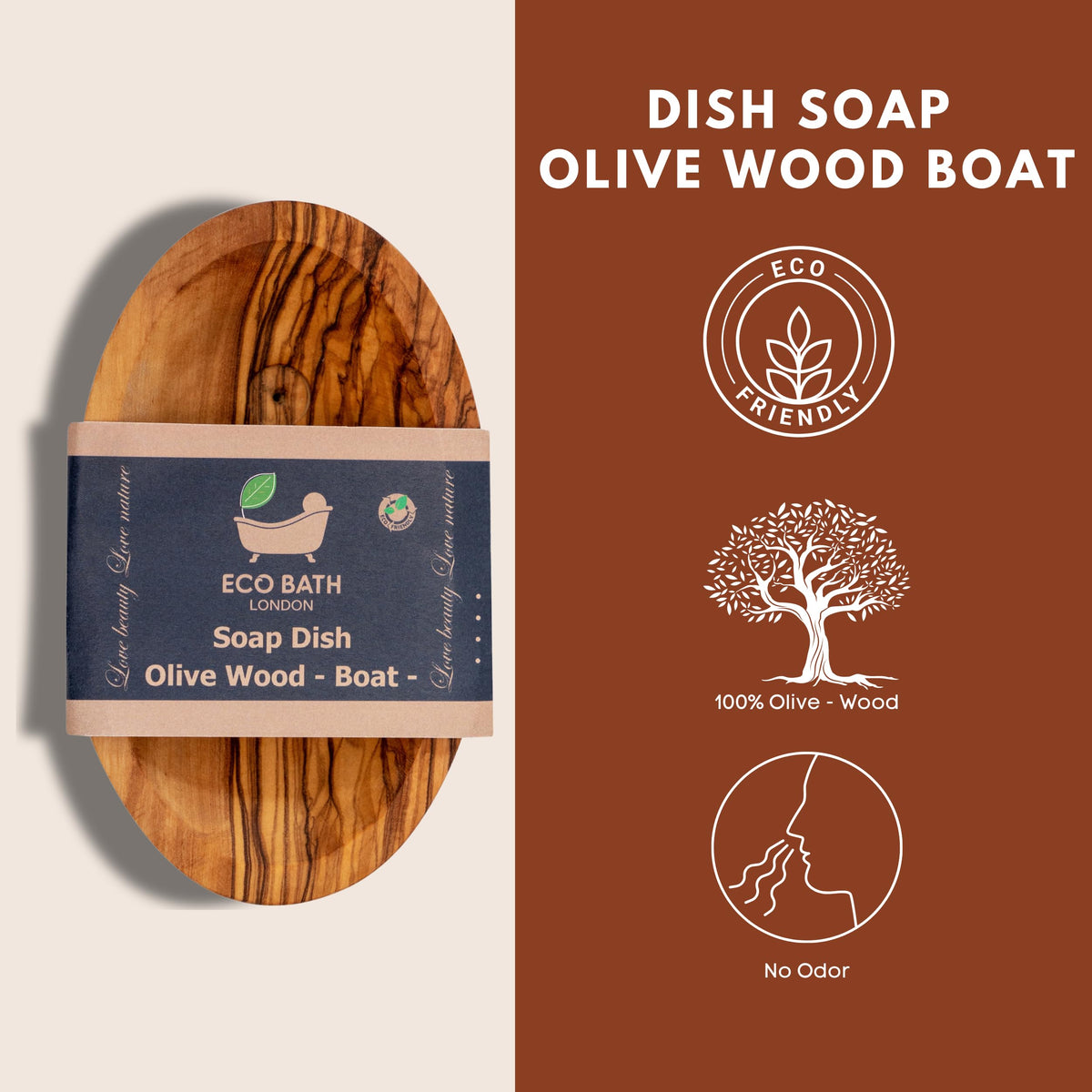 Natural Wood Soap Dish - Handcrafted Bathroom Accessory