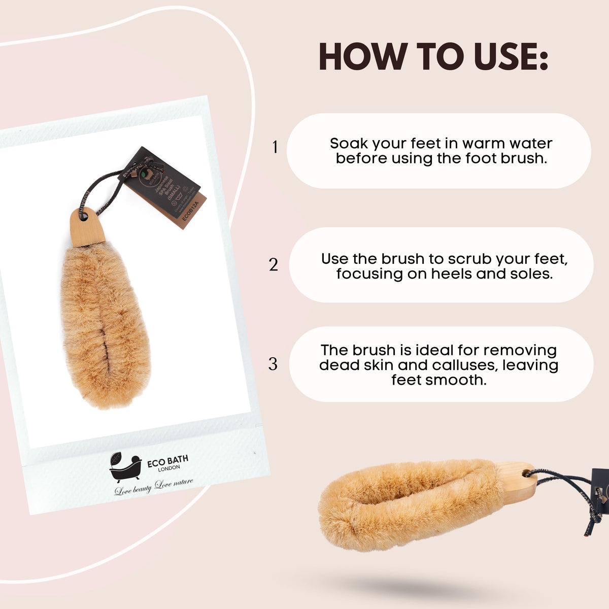 Natural Sisal Japanese Spa Brush - Exfoliating Body Brush